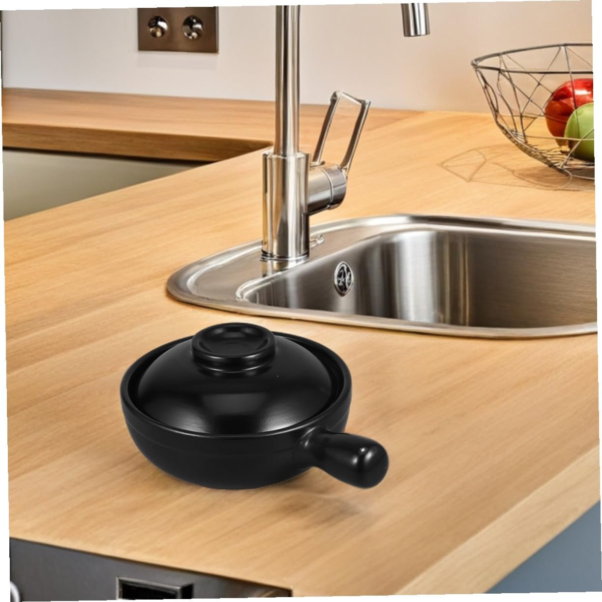 Глиняний горщик для тушкування Традиційний китайський для рівномірного нагрівання термостійкий портативний, фото №6