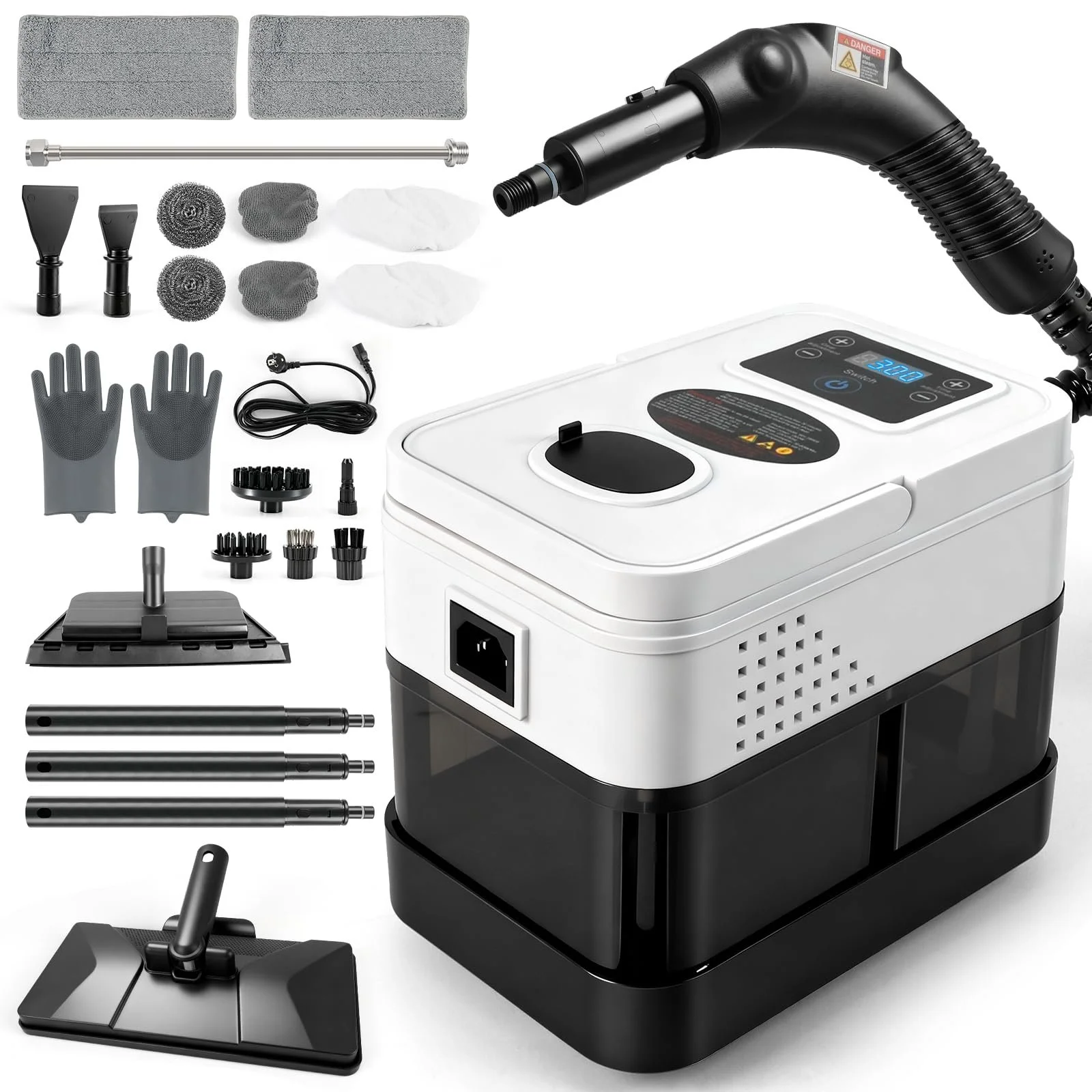 Ручний пароочисник 2500 Вт 1800 мл з 19 аксесуарами, фото №1 Ручний пароочисник 2500 Вт 1800 мл з 19 аксесуарами, фото №1