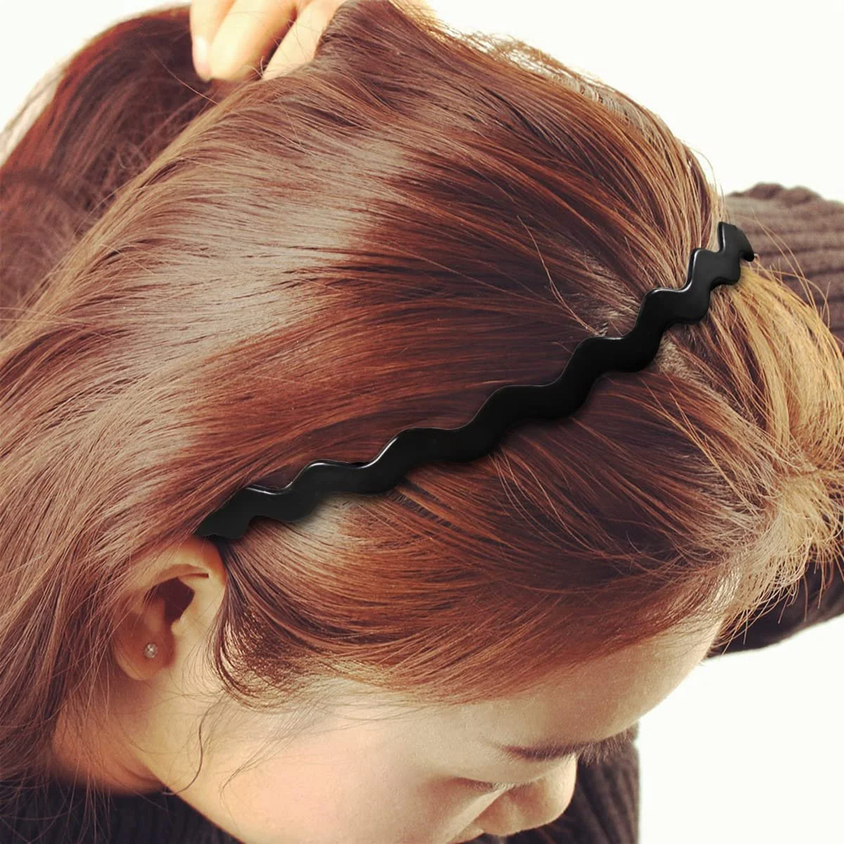 Унісекс металева хвиляста Обруч на голову, фото №4