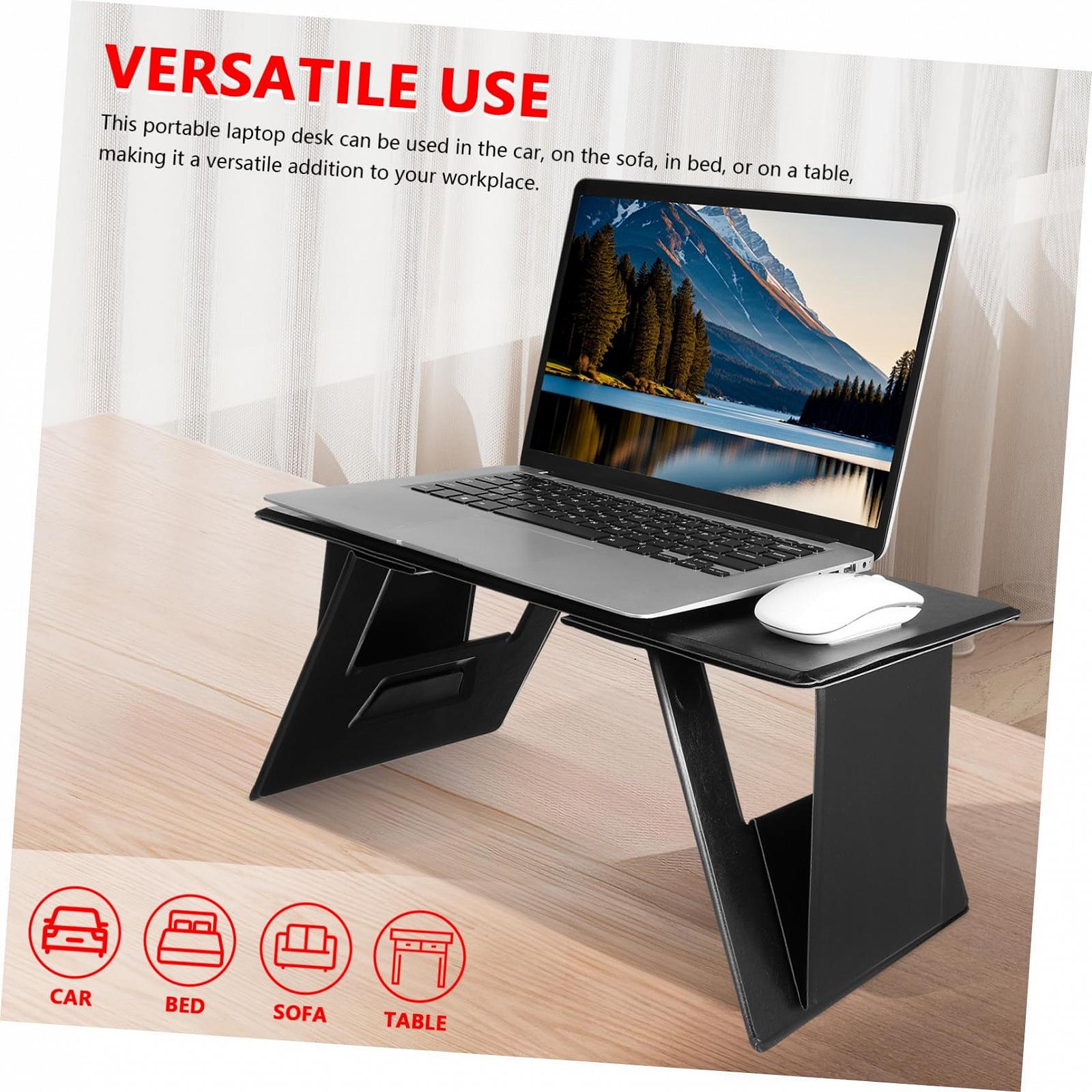 Розкладний столик для ноутбука з матеріалу високої щільності, регульований з багатьма кутами, міцний портативний, фото №8