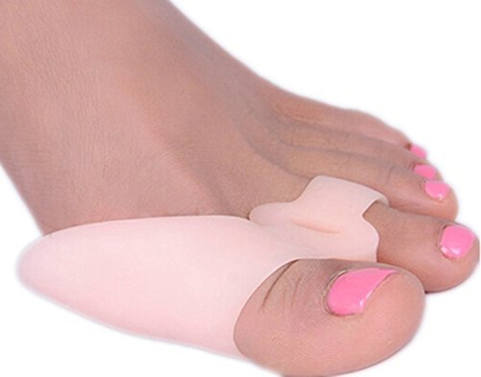 Роздільник для пальців ніг CareforYou Покоління 3 Подушечка з м’якого силікону з порожнистим отвором для захисту кісточки великого пальця стопи, фото №1