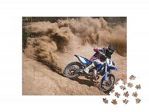 Пазл puzzleYOU Sports Jigsaw Puzzle Collection Мотокроссмен в заносе на песке 500 элементов synthetic.ua - Фото 1