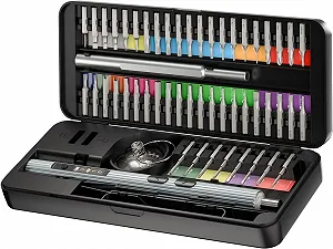 Акумуляторна викрутка goobay 58 в 1 з 50 прецизійними бітами, магнітним алюмінієвим кейсом - Фото 1