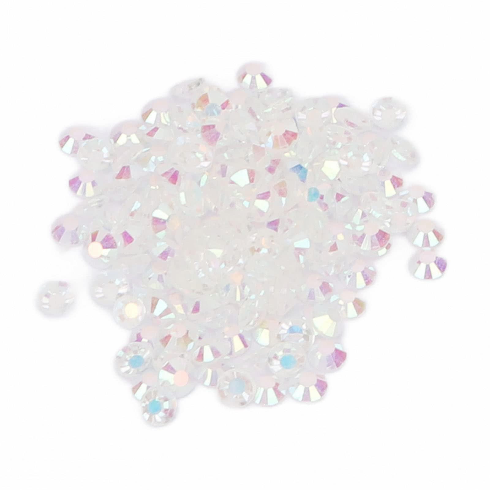 Разные размеры Стразы для ногтей Белое AB Стекло Цветная глазурь для дизайна ногтей, макияжа глаз, обуви, мобильных телефонов, кошельков, декора 9 г, фото №2