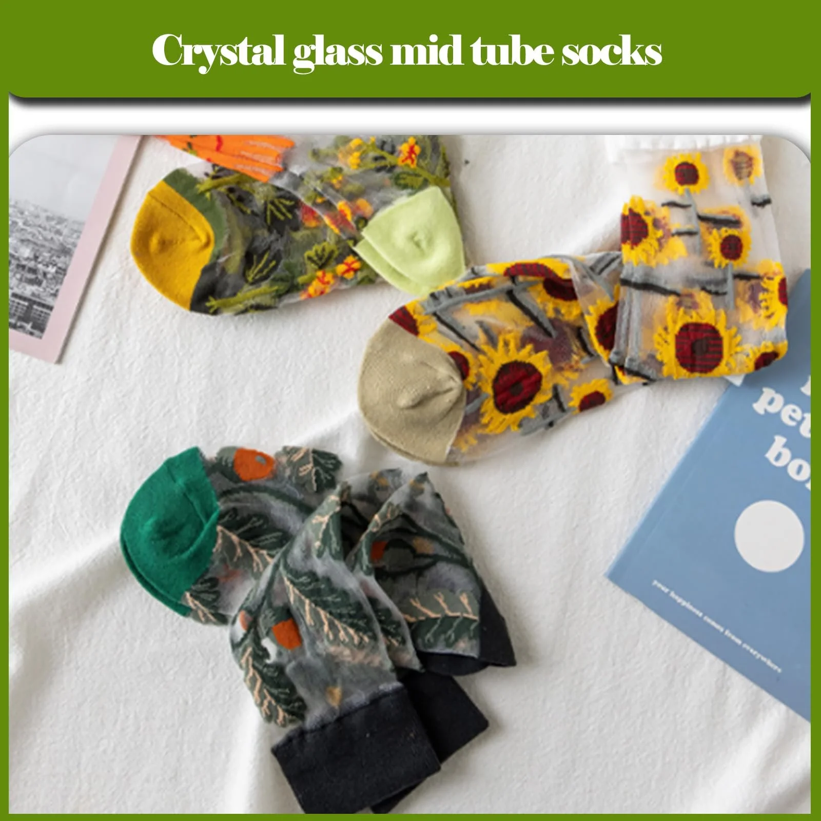 Комплект шкарпеток 6 шт. Жіночі шкарпетки з малюнком, фото №4