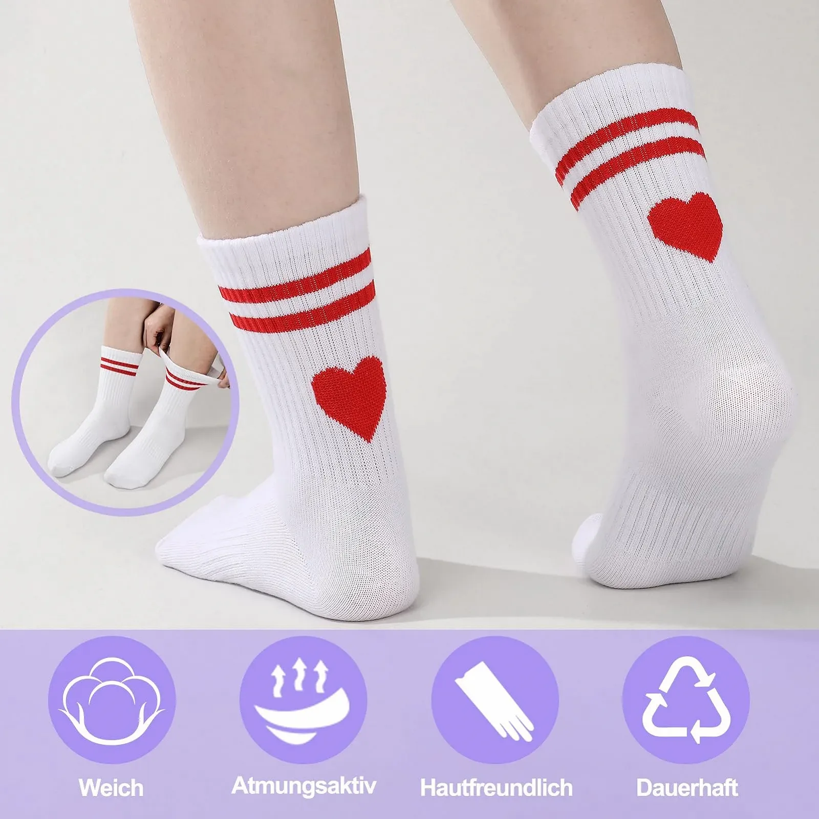 Женские теннисные носки Белый цвет (4 пары), фото №4 Женские теннисные носки Белый цвет (4 пары), фото №4