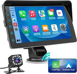 Автомагнітола WSRADIOKITS / 7" / Сенсорна / Apple CarPlay / Android Auto / Bluetooth / FM / AUX / USB - Фото 1