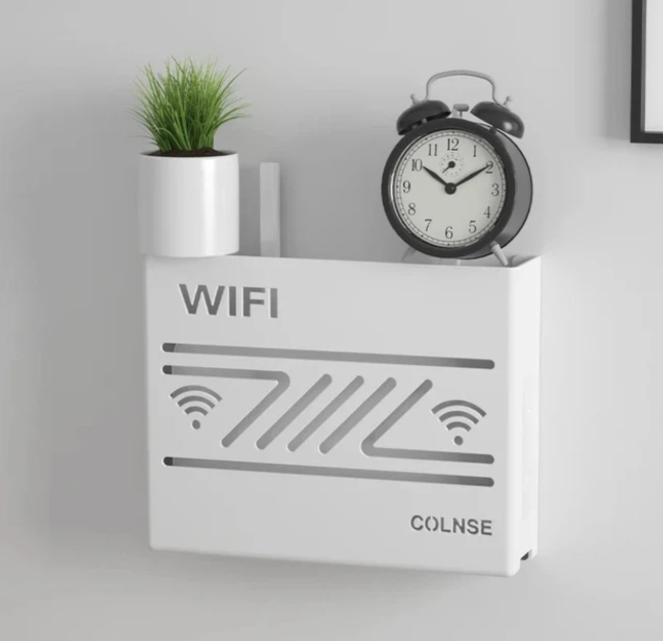 Полка-держатель для роутера настенная COLNSE L Белый, фото №1