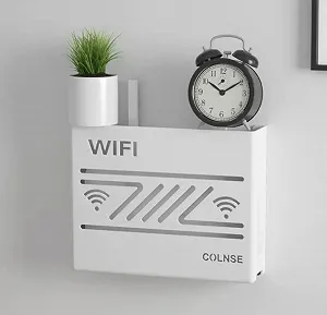 Полиця-тримач для роутера настінна COLNSE L Білий - Фото 1