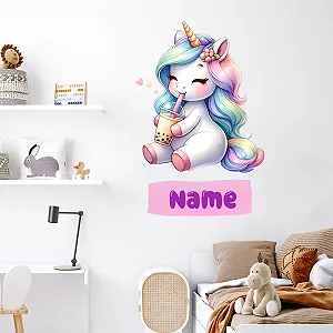 Наклейка на стіну GRAZDesign Personalised Unicorn з ім'ям 86 x 57 см synthetic.ua - Фото 1