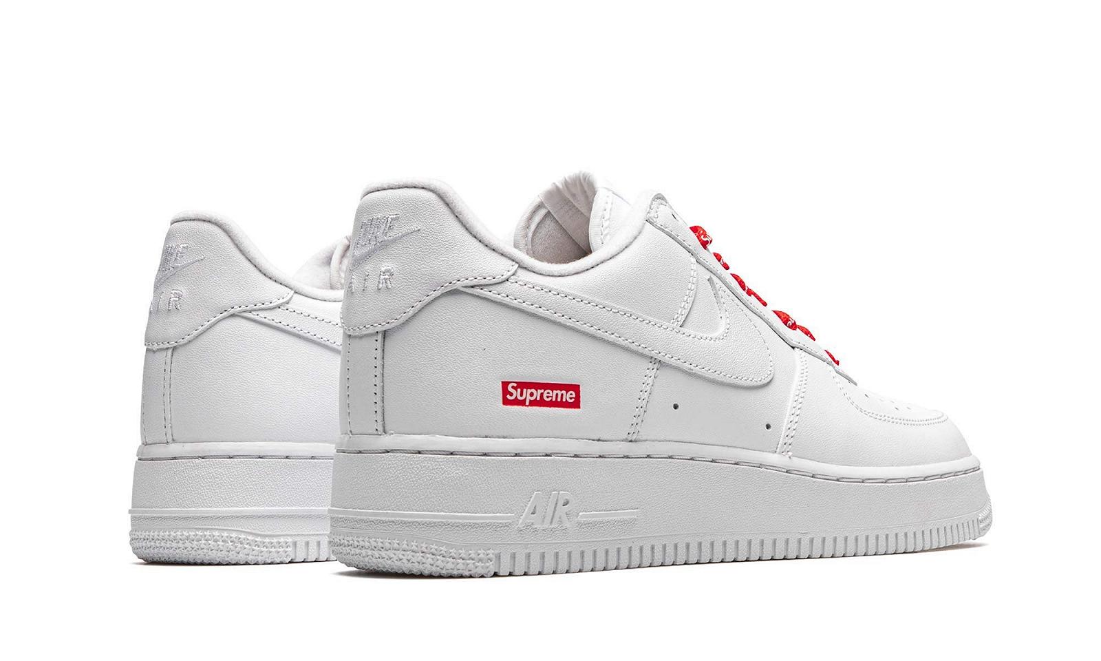 Кроссовки Nike Air Force 1 Low Supreme Mini Box Logo мужские Cu9225 100 белые, фото №4