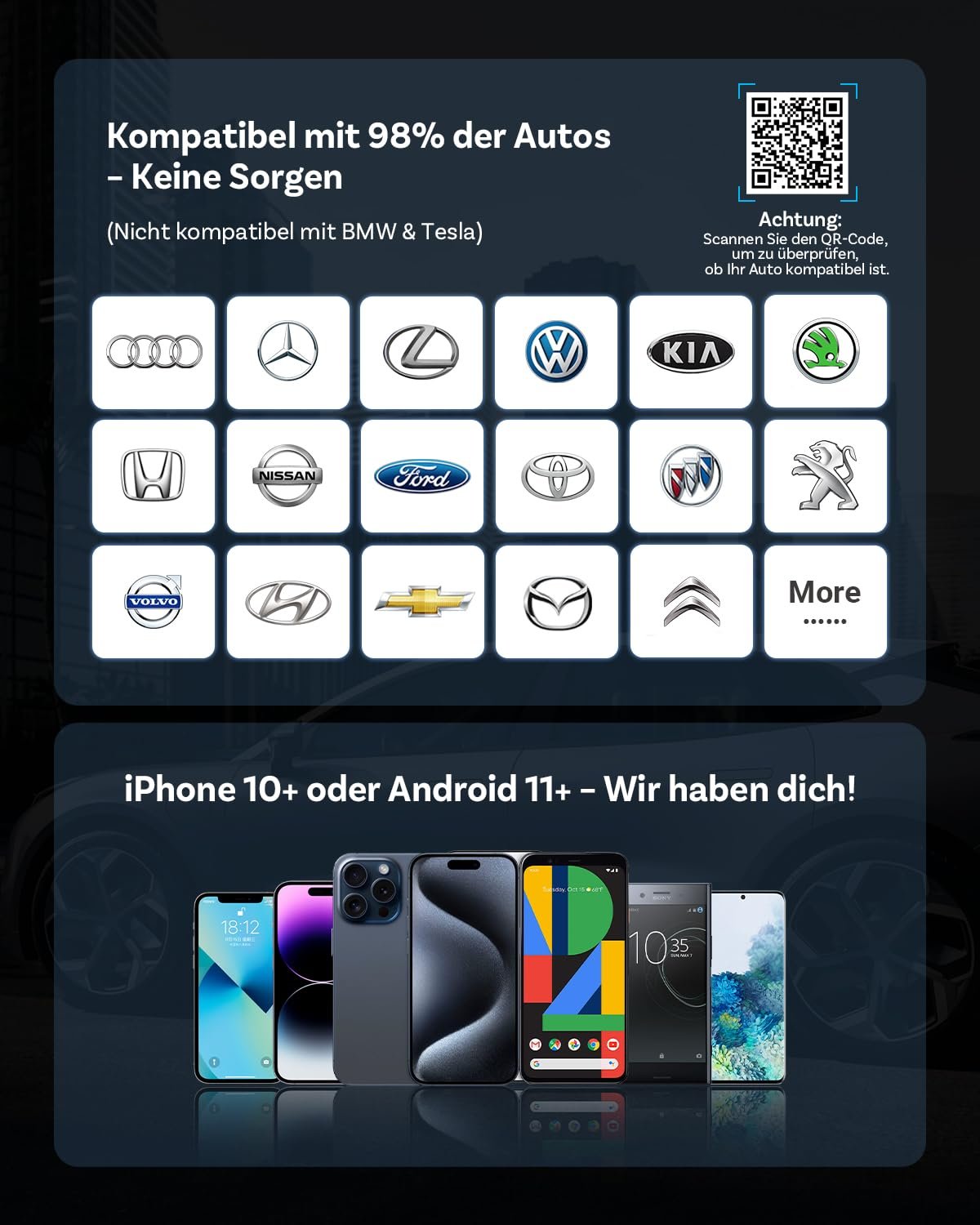Адаптер Беспроводной CarPlay/Android OTTOCAST Mini 2-в-1 Черный, фото №7