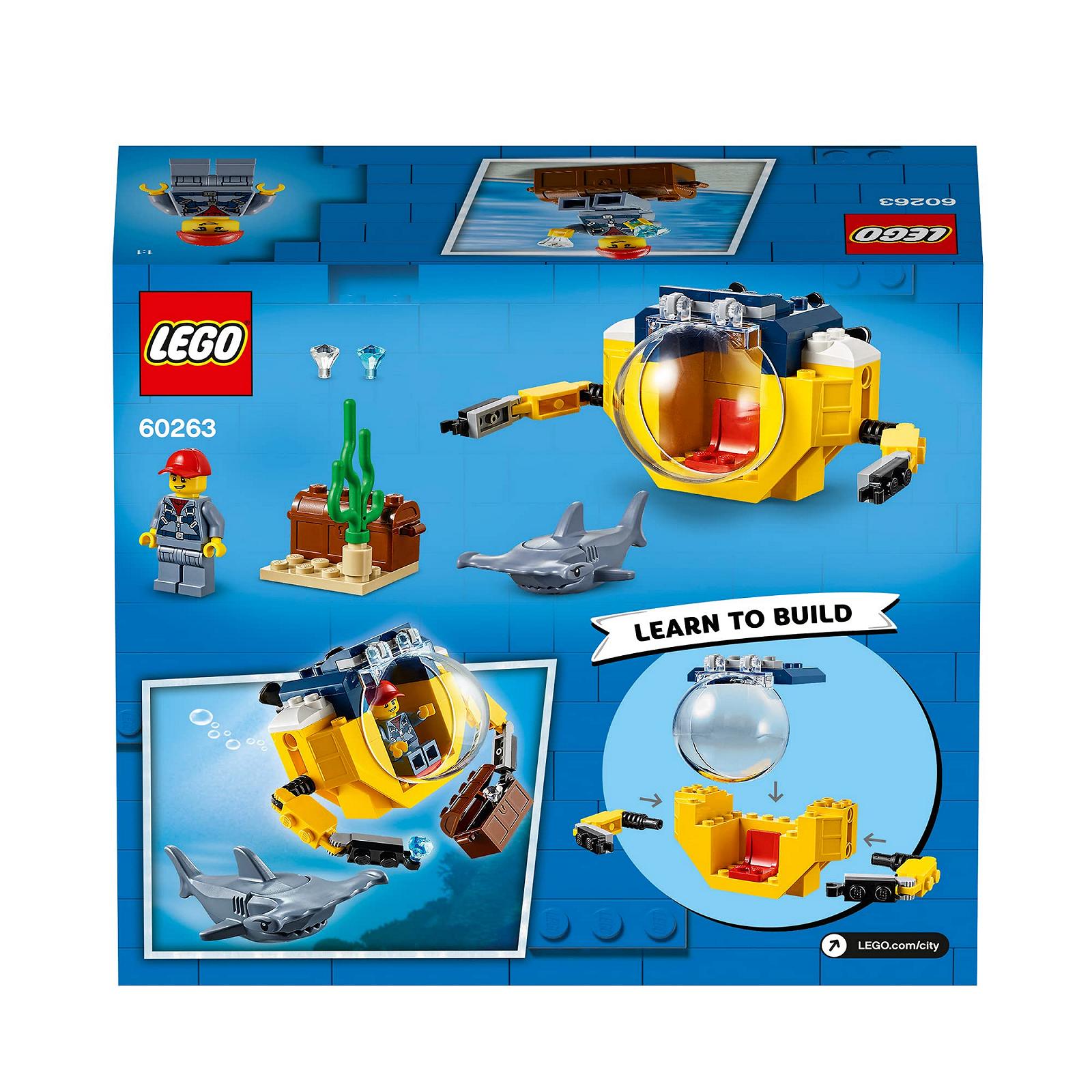 Набор Lego City 60263 мини-субмарина исследователь моря для подводных приключений для детей от 4 лет, фото №6
