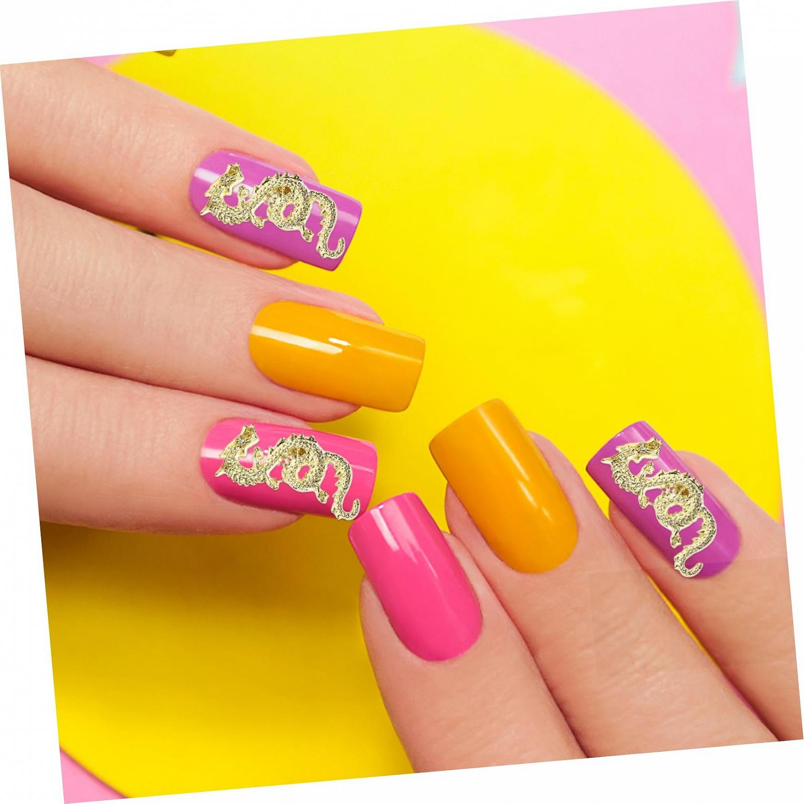 Прикраси для нігтів Дракон, Металеві прикраси для манікюру, фото №8