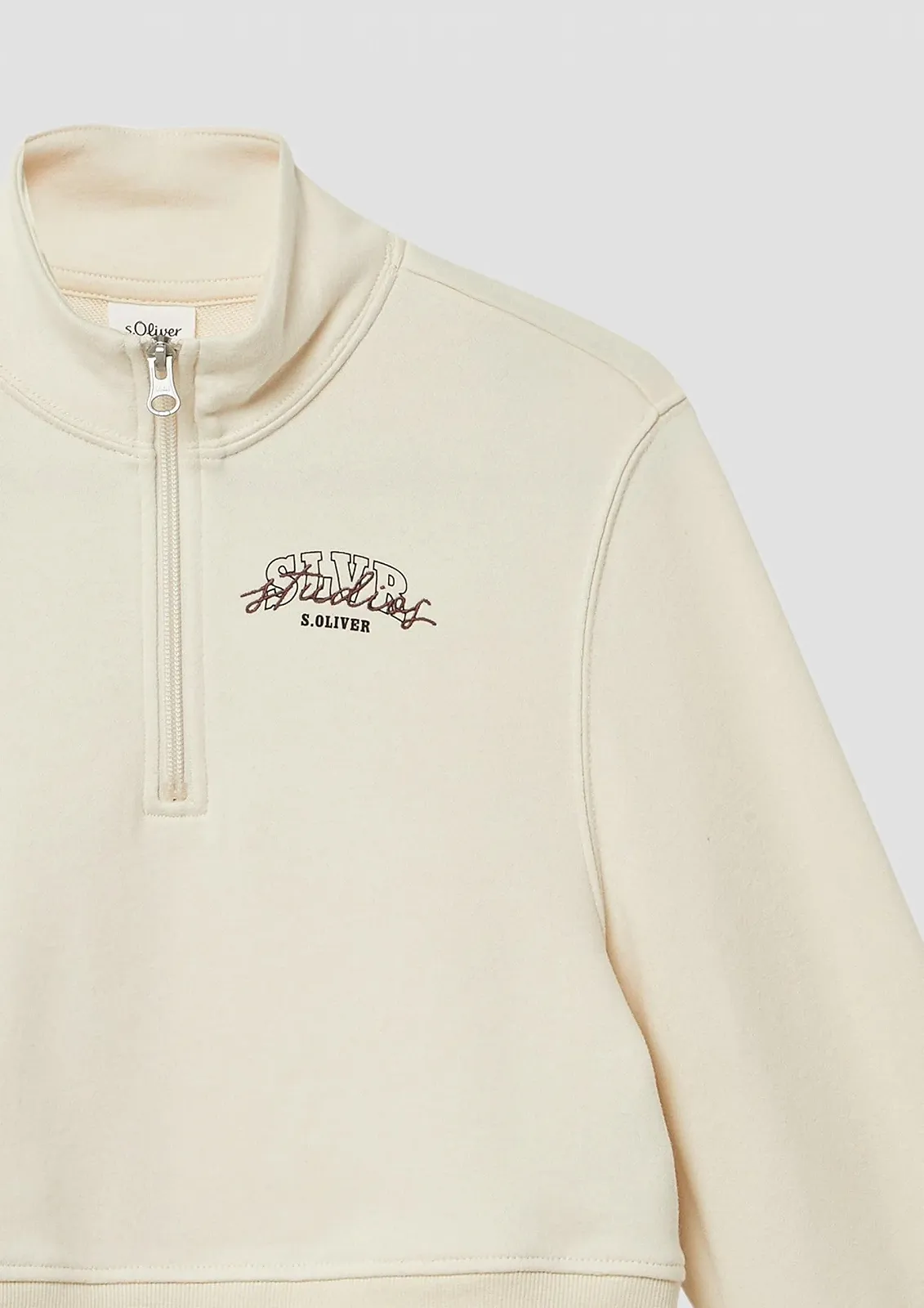 Укорочений світшот на блискавці s.Oliver для дівчат зі стійкою, фото №4