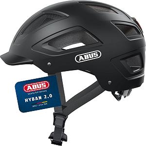 Шолом Міський ABUS Hyban 2.0 ABS із Заднім Ліхтарем Velvet Black - Фото 1