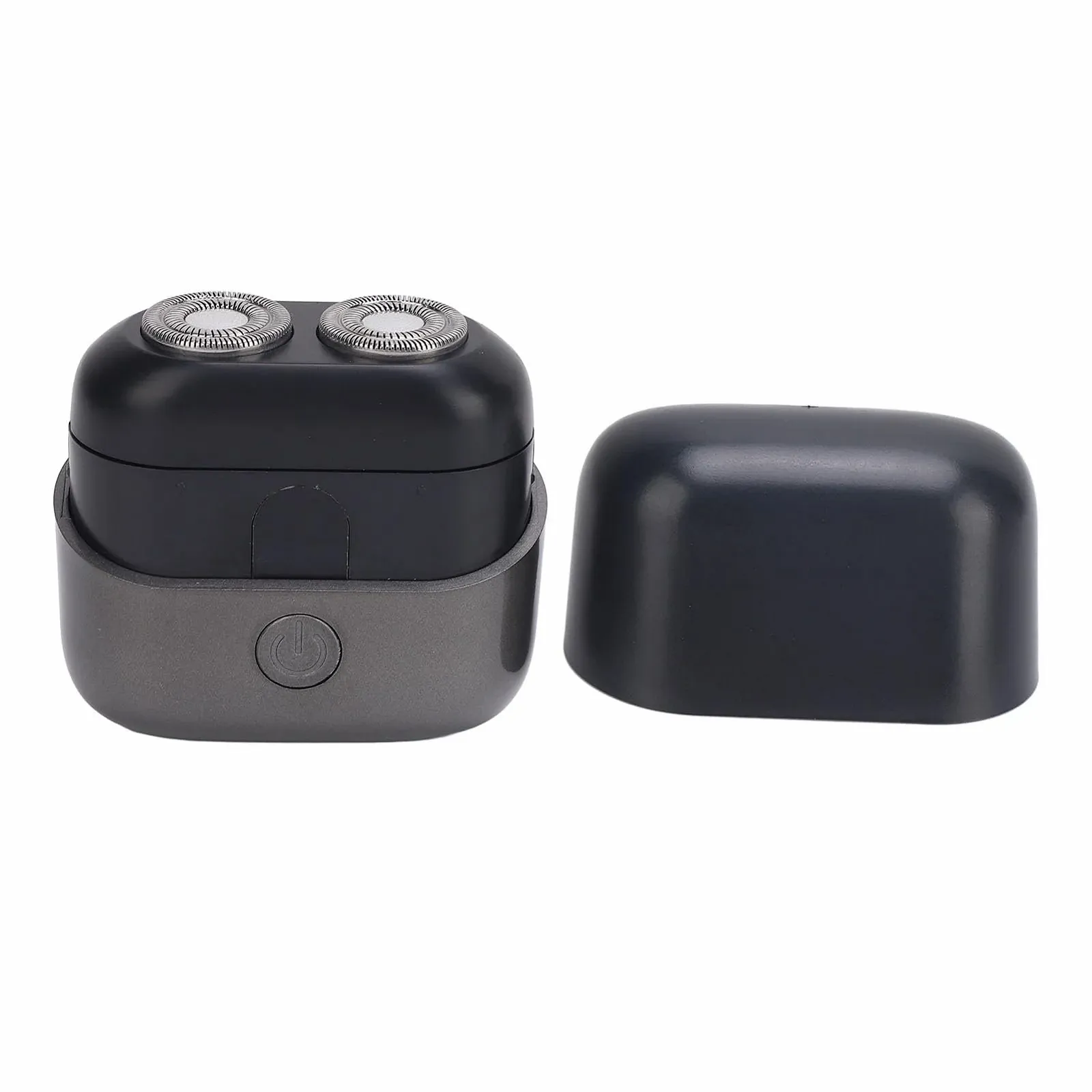 Мини триммер для бороды USB перезарядный серый белый самозаточный, фото №2