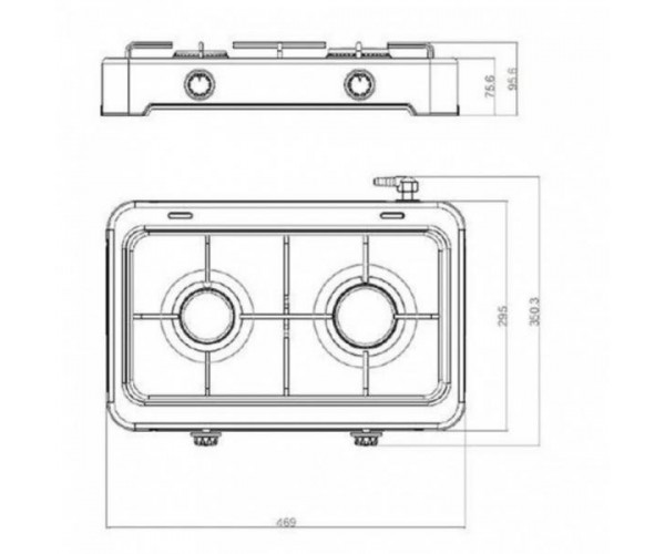 Настільна плита Yucel O-200-LPG-brown, фото №4