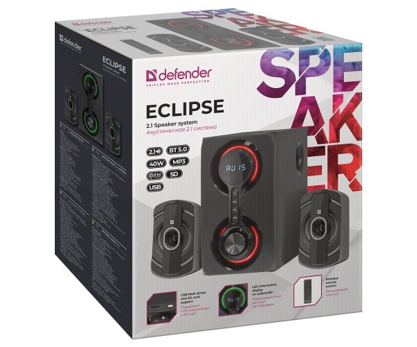 Акустична система 2.1 Defender Eclipse 40Вт Bluetooth/MP3/SD/USB/AUX/RC, фото №8