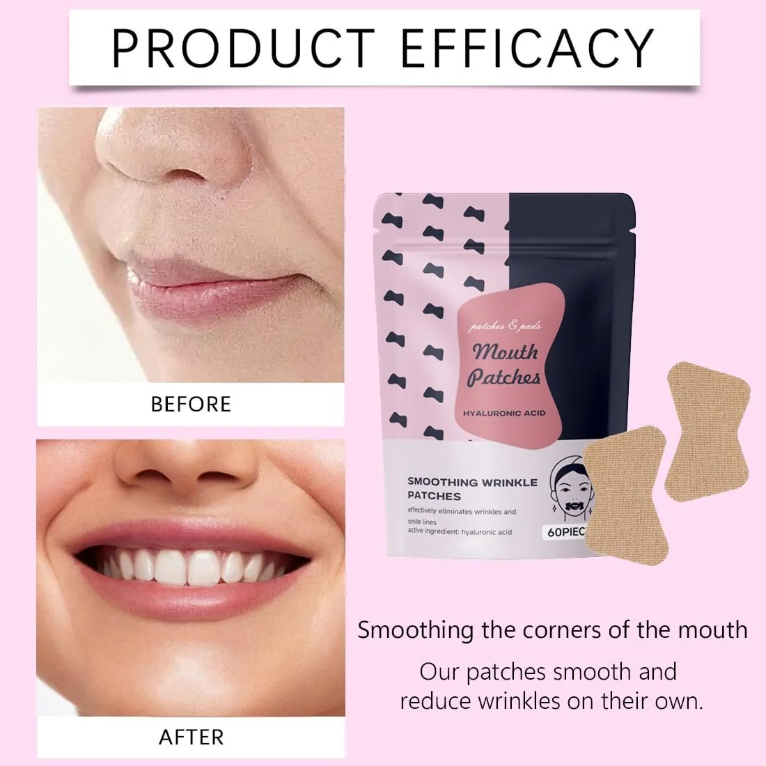 Пластирі для обличчя GJKLO для підтяжки шкіри навколо губ, 60 шт, фото №4