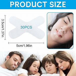 Пластирі для рота для сну (30 шт.) покращують сон і дихання для чоловіків і жінок synthetic.ua - Фото 1