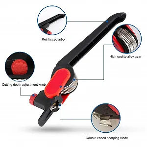 Стриппер-кабелерез с регулируемой глубиной до 5 мм эргономичный со сменным лезвием synthetic.ua - Фото 1