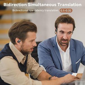 Наушники-переводчики Sorandy для двухстороннего перевода в реальном времени, устройство для перевода на 150 языках, сенсорное управление synthetic.ua - Фото 1