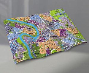 Пазл PuzzleMap City Map XXL Düsseldorf 500 деталей 68 x 48 см з буклетом та картою synthetic.ua - Фото 1