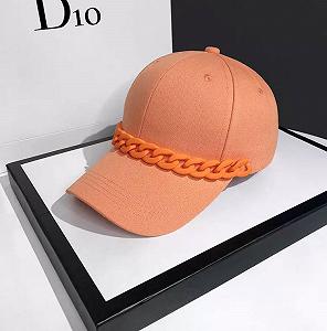 Кепка-бейсболка с цепочкой 8435 оранжевая - Фото 1