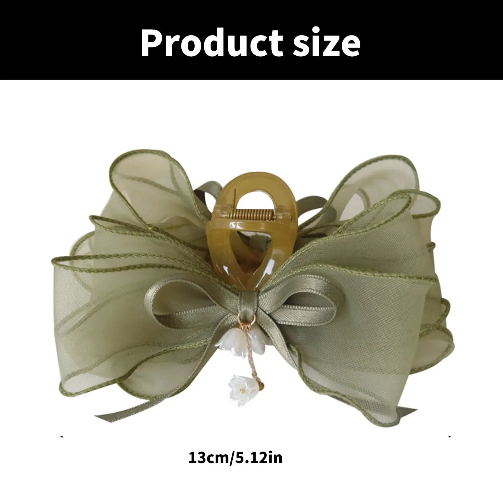 Заколка для волос Бант принцессы из тюля, зеленая, сильная фиксация, для девочек, фото №7 Заколка для волос Бант принцессы из тюля, зеленая, сильная фиксация, для девочек, фото №7