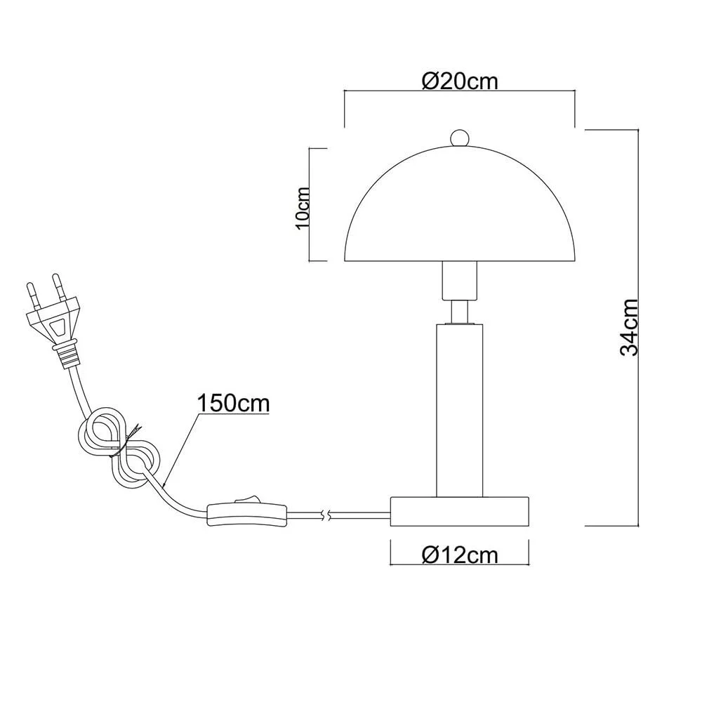 Настольная лампа GLOBO LED травертин металл 4.9 Вт 20 x 34 см черная, фото №9