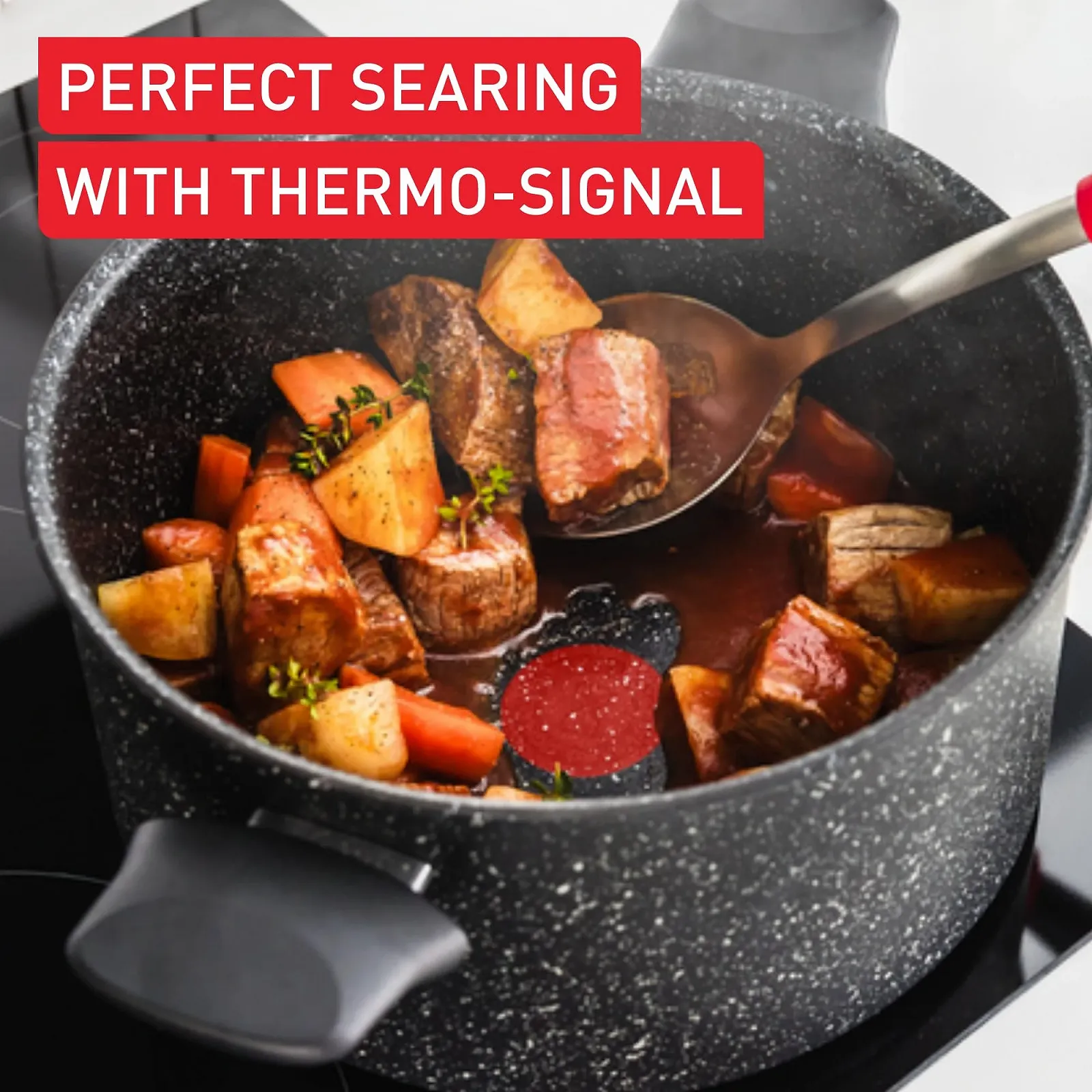 Каструля Tefal 24 см Алюміній Stone-Proof Антипригарне покриття, Для індукційних плит, фото №6