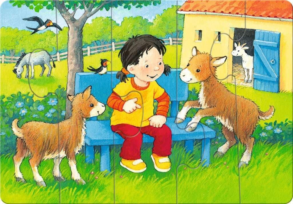 Пазл Ravensburger ministeps 4169 My first puzzle Petting Zoo 4 пазла 2-5 деталей, фото №7