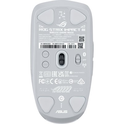 Мышка ASUS ROG Strix Impact III Wireless/Bluetooth White (90MP03D0-BMUA10), фото №7 Мышка ASUS ROG Strix Impact III Wireless/Bluetooth White (90MP03D0-BMUA10), фото №7