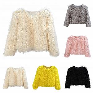 Жіноча коротка хутряна шуба зі штучного хутра synthetic.ua - Фото 1