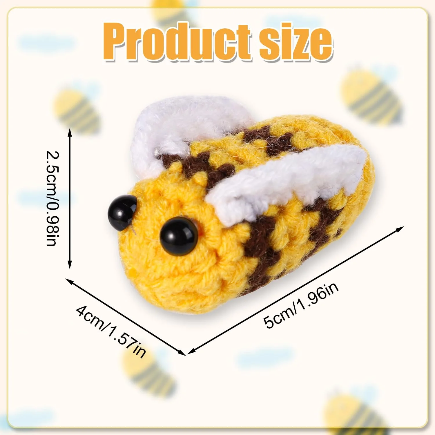 Игрушка Positive Bee Вязаная с Положительной Открыткой, фото №2 Игрушка Positive Bee Вязаная с Положительной Открыткой, фото №2