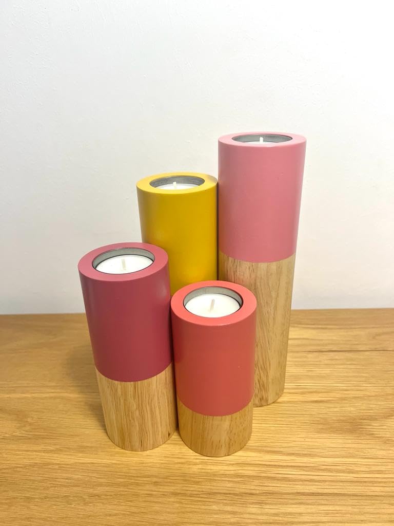 Підсвічник Terra Home Table 2-в-1 Дерев'яний різнокольоровий комплект з 4 штук, фото №3 Підсвічник Terra Home Table 2-в-1 Дерев'яний різнокольоровий комплект з 4 штук, фото №3