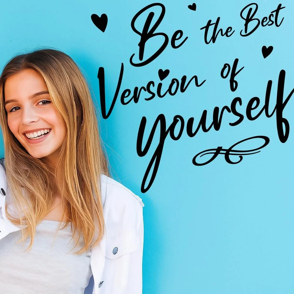 Наклейка на стіну SUPERDANT Be the Best Version of Yourself 96 x 30 см чорна, фото №1
