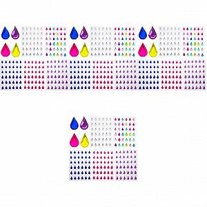 Наклейки Стразы Beavorty, 20 листов, кристаллы для детей, для ногтей - Фото 1