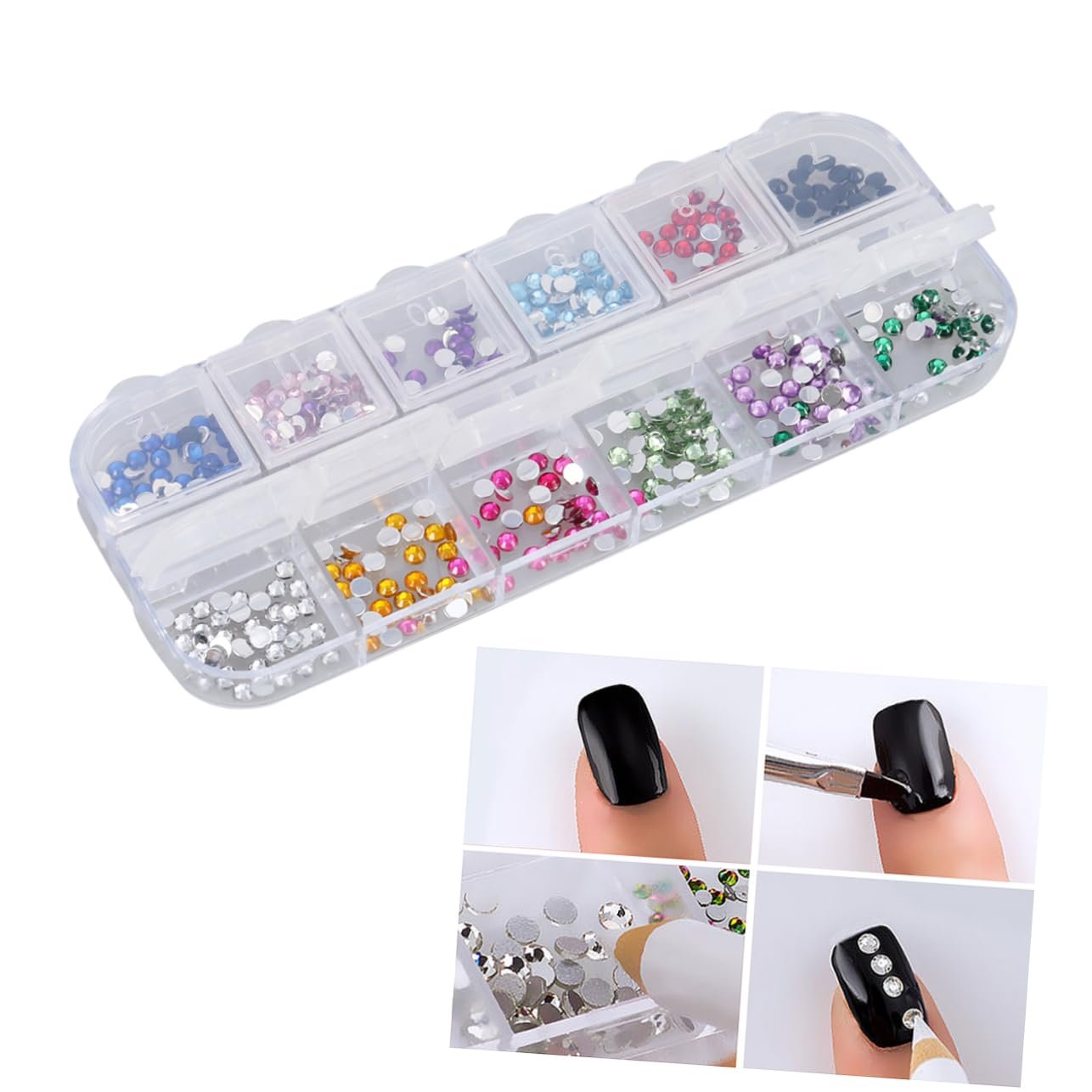 Набор страз для ногтей 12 шт., фото №3