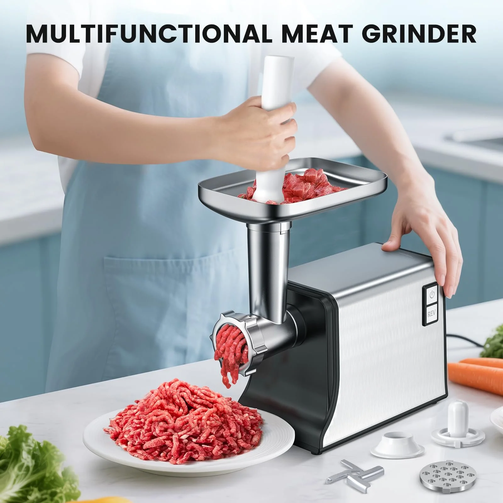 Мясорубка электрическая 3000 W многофункциональная, фото №6 Мясорубка электрическая 3000 W многофункциональная, фото №6