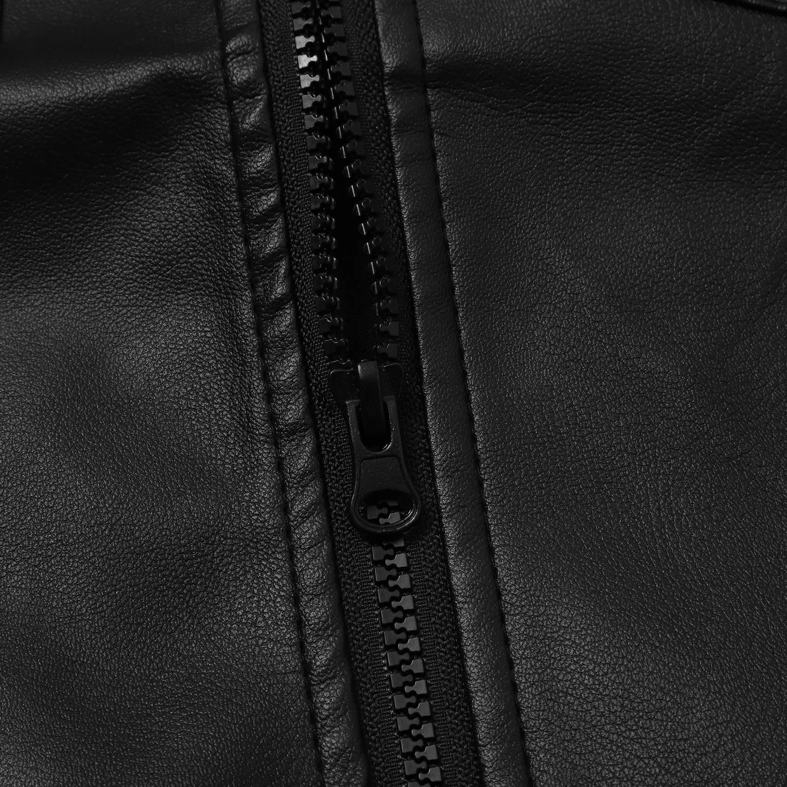 Зимняя куртка для мальчиков UnoSheng, искусственная кожа, стойка-воротник, на молнии, длинный рукав, средней длины, фото №4