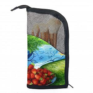 Набор кистей для макияжа в сумке-органайзере 12 шт., Picnic Flower Strawberry, Цветной-2917 - Фото 1