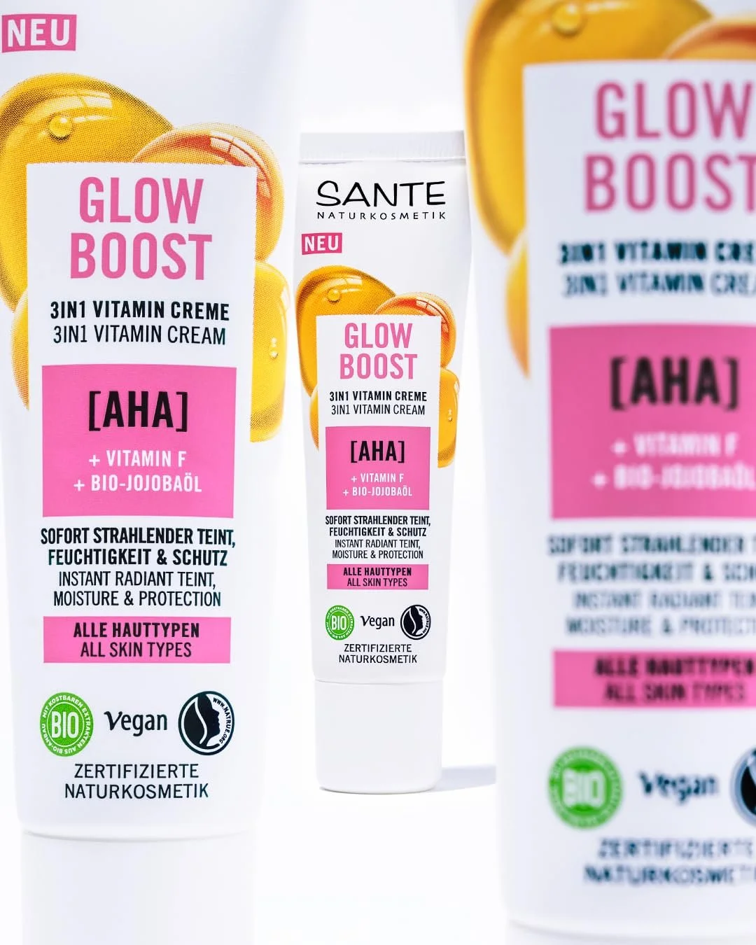 Вітамінний крем для обличчя SANTE Naturkosmetik Glow Boost 3-in-1 з AHA, вітаміном F та органічною олією жожоба 30 мл, фото №6 Вітамінний крем для обличчя SANTE Naturkosmetik Glow Boost 3-in-1 з AHA, вітаміном F та органічною олією жожоба 30 мл, фото №6