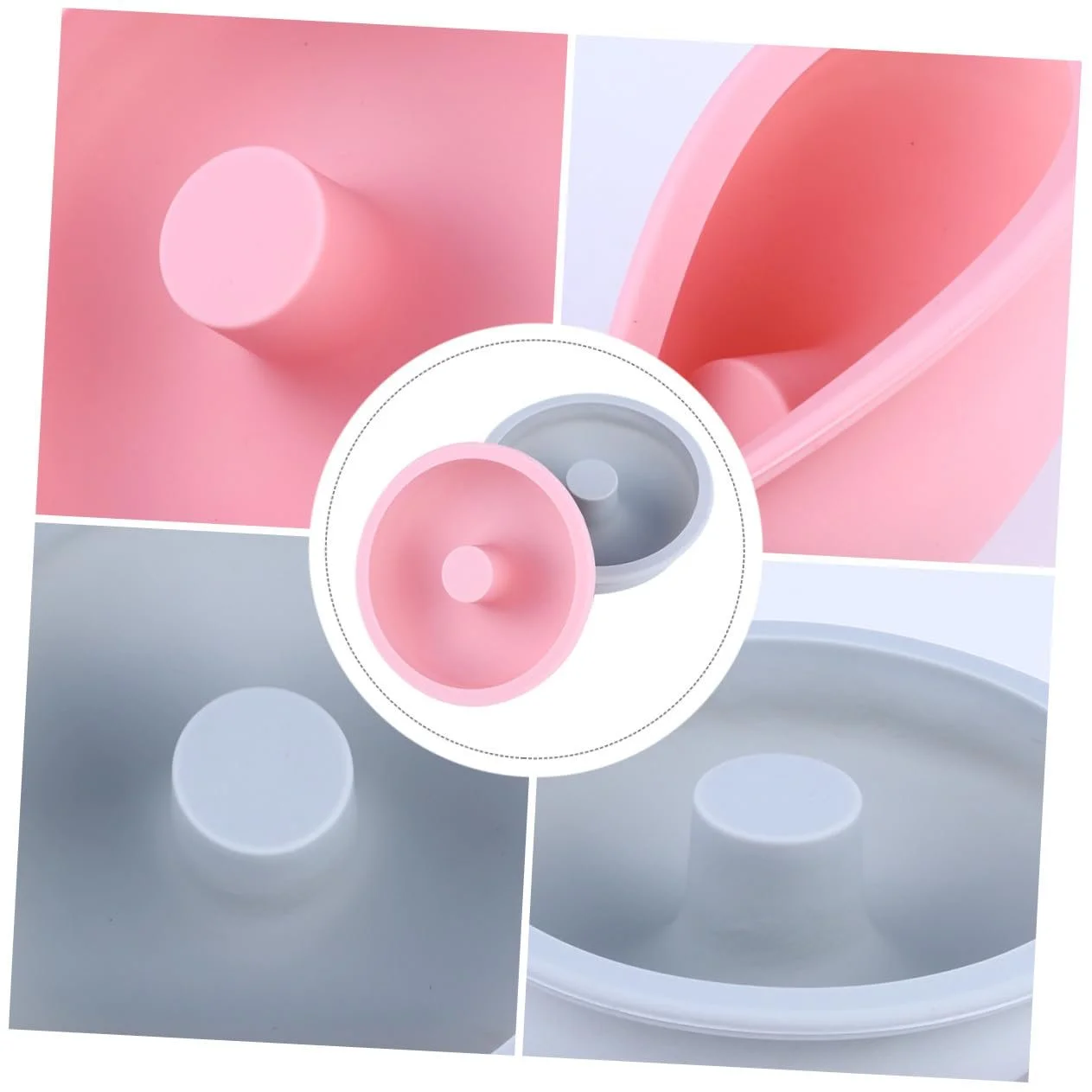 Форма для выпечки пончиков NOLITOY 2 шт. силиконовая гибкая антипригарная многоразовая Голубая и розовая, фото №3