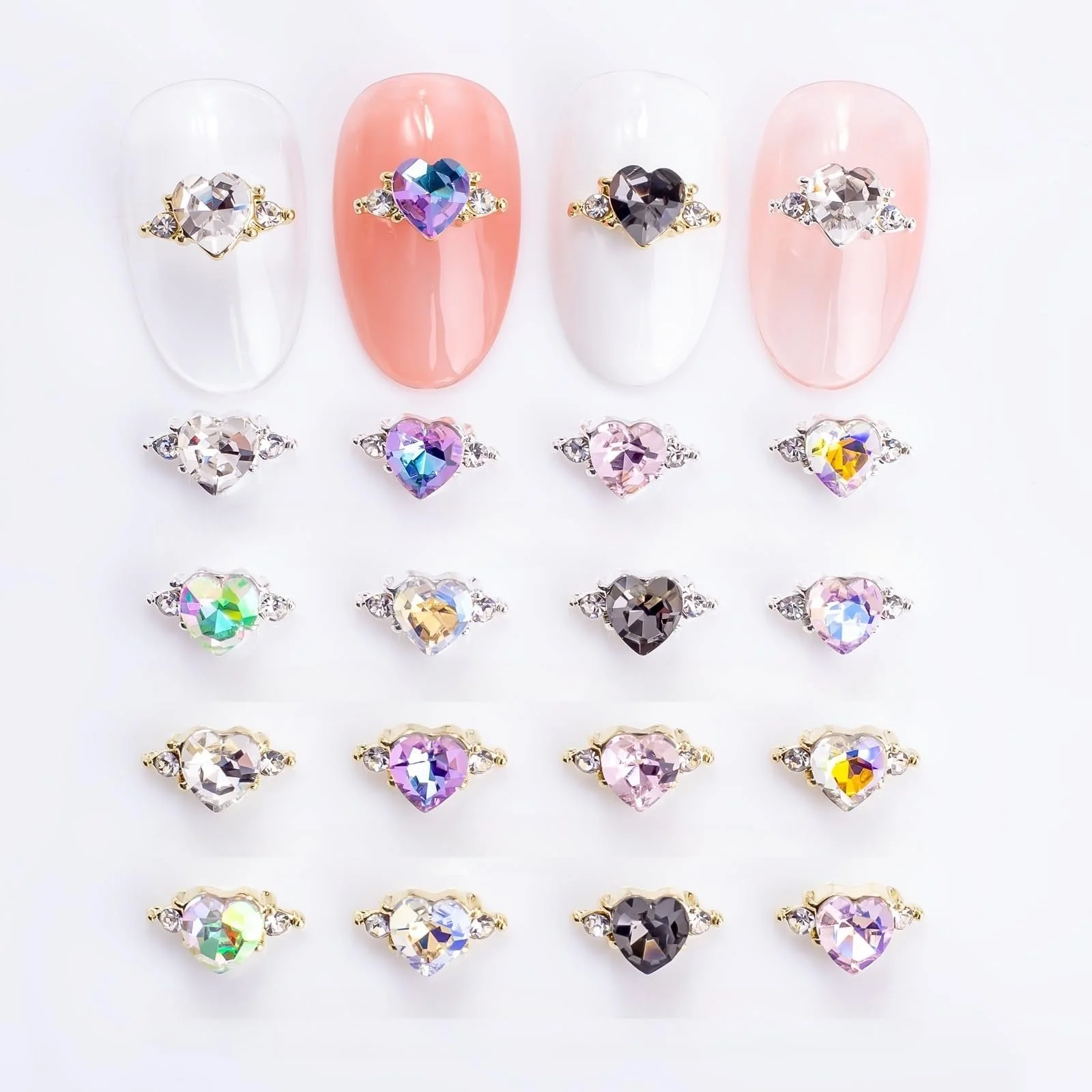 Стрази Любов 10 x 5 мм, кристали, прикраси для гелевих нігтів, фото №2