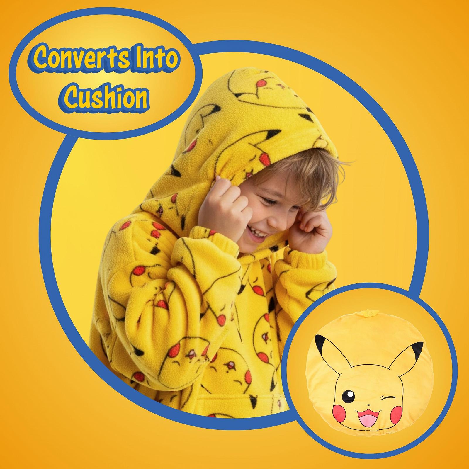Ковдра-худі для хлопчиків Pokemon, м'яка флісова ковдра з дизайном, фото №3