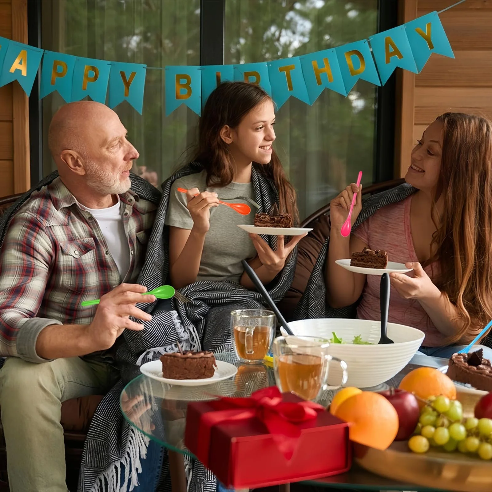 Ложки, Набір 12 штук, Пластикові, Довгі, фото №6