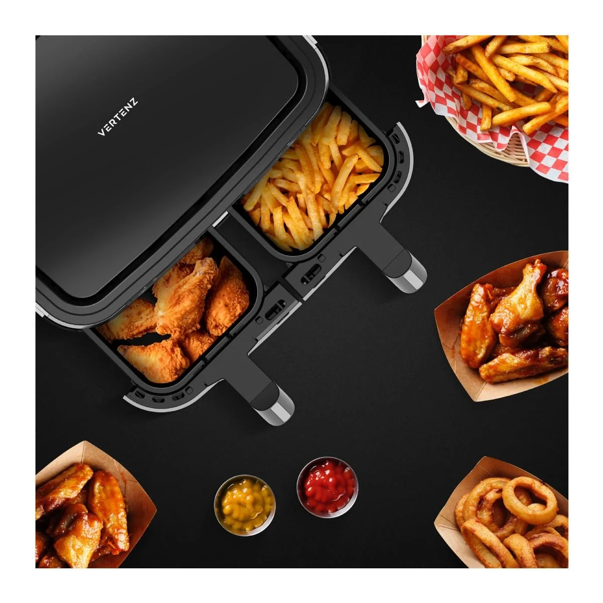 Мультипечь VERTENZ Taste 90 9L с двумя камерами 2600 W Black, фото №3