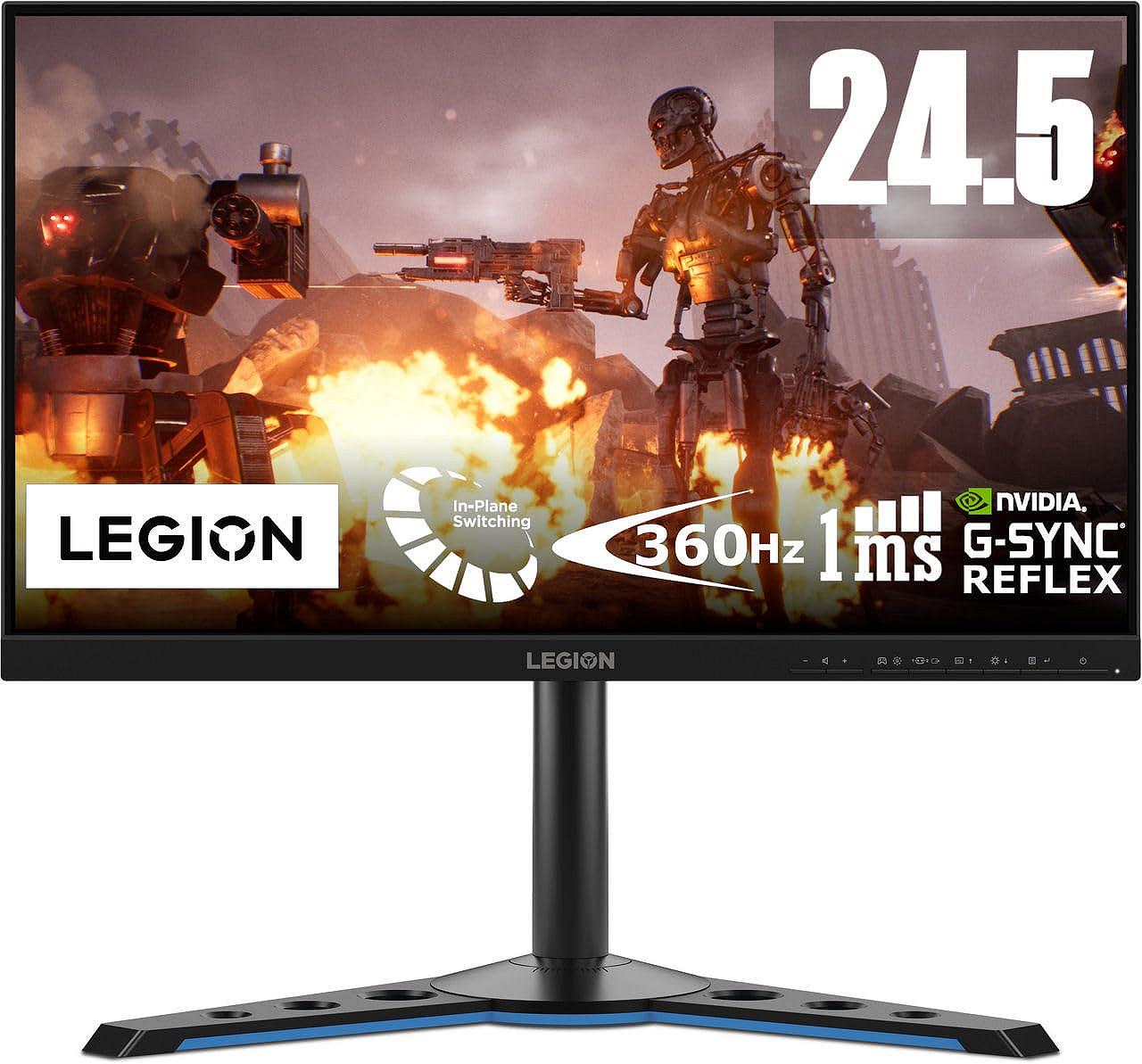 Монитор Lenovo Y25g-30 62.23 см (24.5 дюйма, 1920 x 1080, Full HD, 360 Гц, WideView, Anti-Glare) (HDMI, DisplayPort, 1ms Response Time, NVIDIA G-SYNC) Черный, фото №1